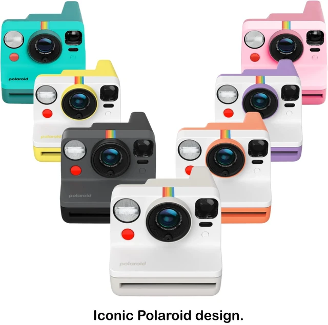 Alt view image 6 of 6 - Now 3rd Generation i-Type Instant Camera + 8 i-Type Color Film Bundle, Purple, Camera Bundle with a Lumintrail Lens Cleaning Cloth