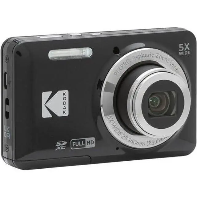 Alt view image 2 of 7 - PIXPRO FZ55 Digital Camera Bundle, Includes: SanDisk 64GB SDXC Memory Card, SD Card Reader Compatible with Computers and Smartphones and Memory Card Wallet (4 Items) (Black)