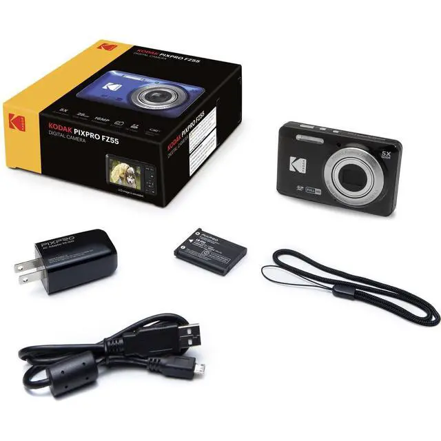 Alt view image 6 of 7 - PIXPRO FZ55 Digital Camera Bundle, Includes: SanDisk 64GB SDXC Memory Card, SD Card Reader Compatible with Computers and Smartphones and Memory Card Wallet (4 Items) (Black)