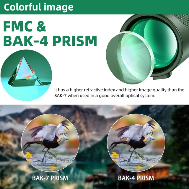 Alt view image 3 of 7 - 40x60 HD Monocular Telescope for Adults with Smartphone Adapter Tripod Hand Strap, Hand-held Monocular for Adults with BAK4 Prism&FMC Lens for Birdwatching Hiking Concert Travelling
