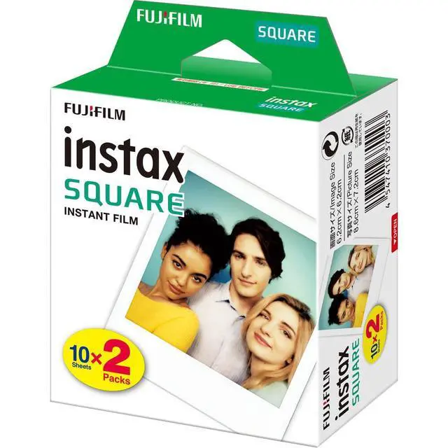 Alt view image 2 of 4 - Instax Square Instant Film (60 Sheets) + TSC Microfiber Cleaning Cloth for SQ1, SQ6, SQ10, SQ20 & Square Link Printers
