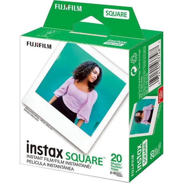 Alt view image 4 of 4 - Instax Square Instant Film (60 Sheets) + TSC Microfiber Cleaning Cloth for SQ1, SQ6, SQ10, SQ20 & Square Link Printers