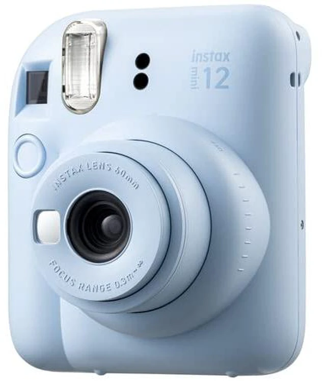 Alt view image 3 of 4 - Instax Mini 12 Instant Camera Pastel Blue with Sandisk 32 GB USB Flash Drive + 40 Sheets Instax Mini Film and Sunshine Photo Microfiber Cleaning Cloth Bundle