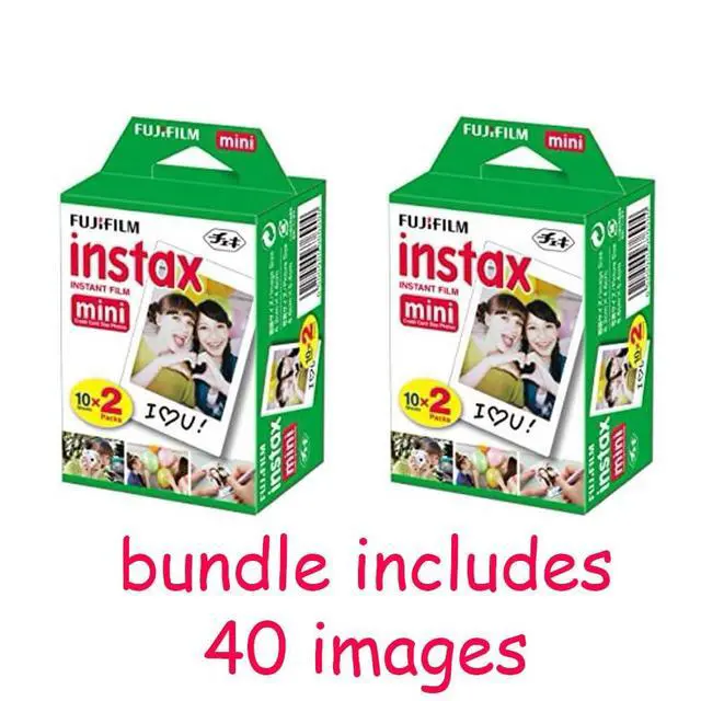 Alt view image 3 of 6 - Instax Mini 12 Instant Camera Pastel Blue with Film Value Pack (40 Sheets) + Accessories Including Galaxy Carrying Case Strap, Photo Album, Stickers (Purple)