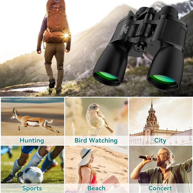Alt view image 2 of 7 - 10-30X50 Zoom Binoculars for Adults, High Powered Military Binoculars for Bird Watching, Hunting, Outdoor, Hiking, Concerts Large View, Waterproof, BK7 Prism, FMC Lens, Low Light Night Vision