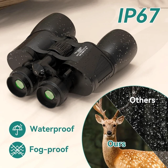 Alt view image 7 of 7 - 10-30X50 Zoom Binoculars for Adults, High Powered Military Binoculars for Bird Watching, Hunting, Outdoor, Hiking, Concerts Large View, Waterproof, BK7 Prism, FMC Lens, Low Light Night Vision