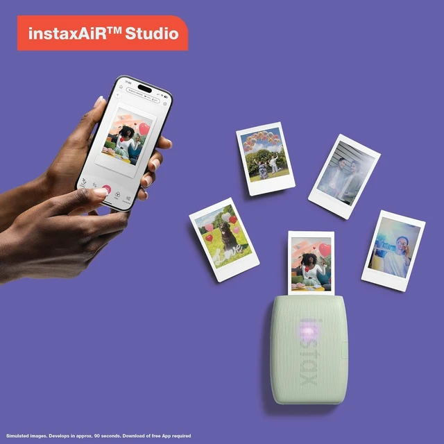 Alt view image 5 of 7 - Instax Mini Link 3 Smartphone Printer Rose Pink + Fuji Film Value Pack (20 Sheets)+ Shutter Accessories Bundle, Incl. Protective Case, 20 Sticker Frames, USB Type C Cable