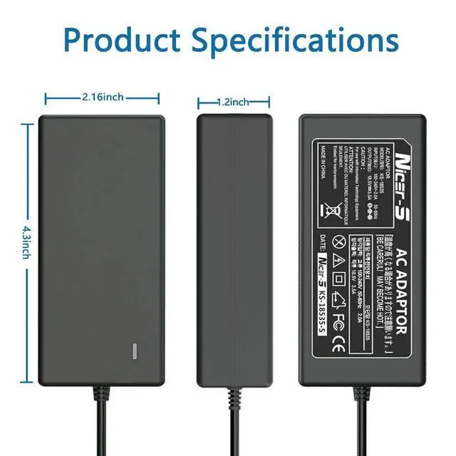 Alt view image 4 of 6 - NEW AC DC Adapter Charger Replacement for 18V Big Blue Studio Wireless Bluetooth Speaker, Fit for Brookstone Big Blue Party Indoor-Outdoor Bluetooth Wireless Speaker 849504