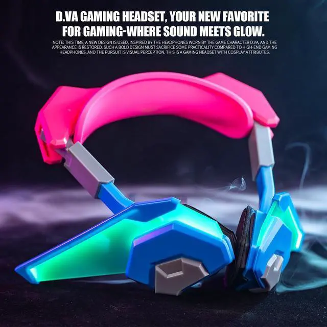Alt view image 5 of 7 - DVA Earphones -dva Cosplay Bluetooth Wireless Gaming Headset Role Play - Analog Gaming Props