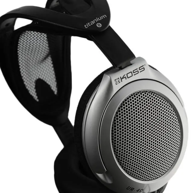 Alt view image 3 of 7 - UR40 Collapsible Over-Ear Headphones, Silver, Retro Style, Wired Plug