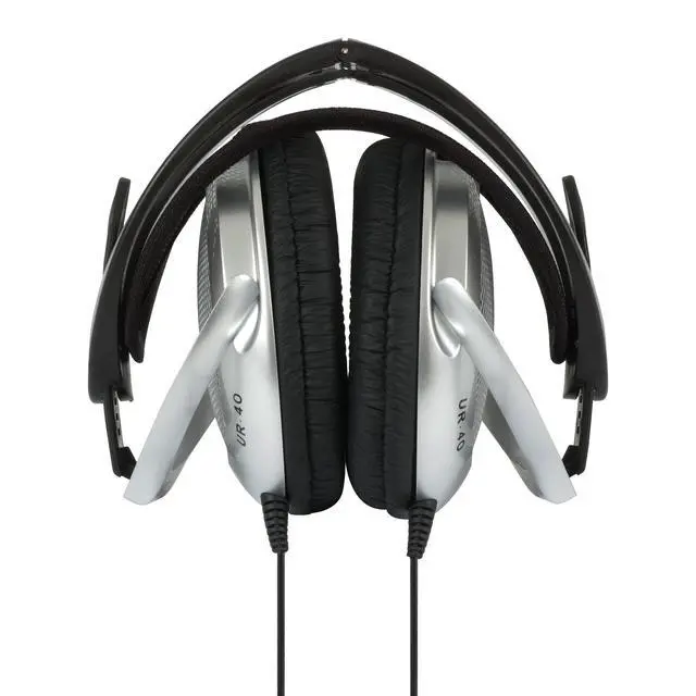 Alt view image 5 of 7 - UR40 Collapsible Over-Ear Headphones, Silver, Retro Style, Wired Plug