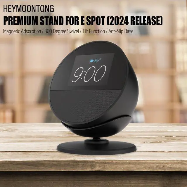 Alt view image 2 of 7 - Premium Adjustable Magnetic Desktop Stand for Spot (2024 Release) - Mount Accessories, Fit Ech0 Spot & Homepod Mini, 360° Swivel, Tilt, Anti-Slip Base (Black)