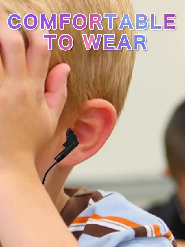 Alt view image 4 of 7 - 100 Pack Earbuds Bulk for School Classroom Headphones Wired in Ear Student Earphones Class Set Individually Packed Black 3.5mm
