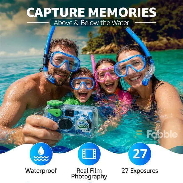 Alt view image 4 of 7 - Quick Snap Waterproof 35mm Single Use Camera | Floating Foam Strap (Yellow) (1 Pack)