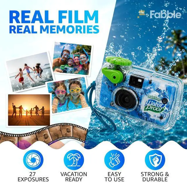 Alt view image 5 of 7 - Quick Snap Waterproof 35mm Single Use Camera | Floating Foam Strap (Yellow) (1 Pack)