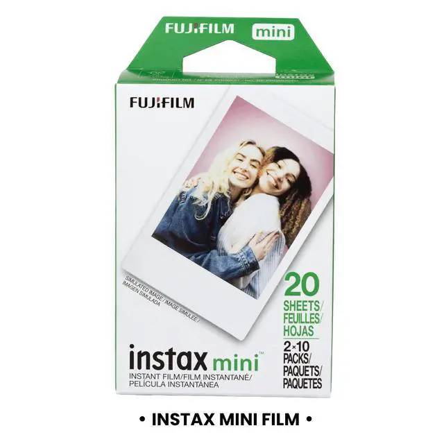Alt view image 2 of 7 - Instax Mini Film Twin Pack Bundled with 20 Moshify Colorful Frames | Refill your Instax Mini camera: twin pack with 20 sheets of film, 20 Moshify sticker frames to decorate every photo