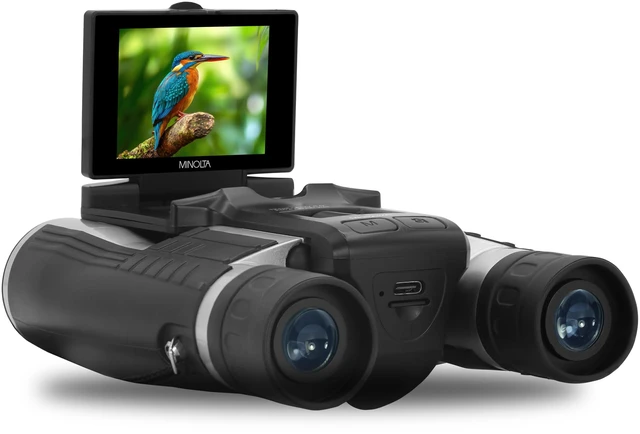 Alt view image 3 of 4 - 12x32 Digital Binoculars - 4K UHD Video Camera, 48MP Photo, 8X Digital Zoom, IPS Anti-Glare Screen, Fog-Resistant Optics, Compact, Ideal for Birdwatching & Travel Hunting