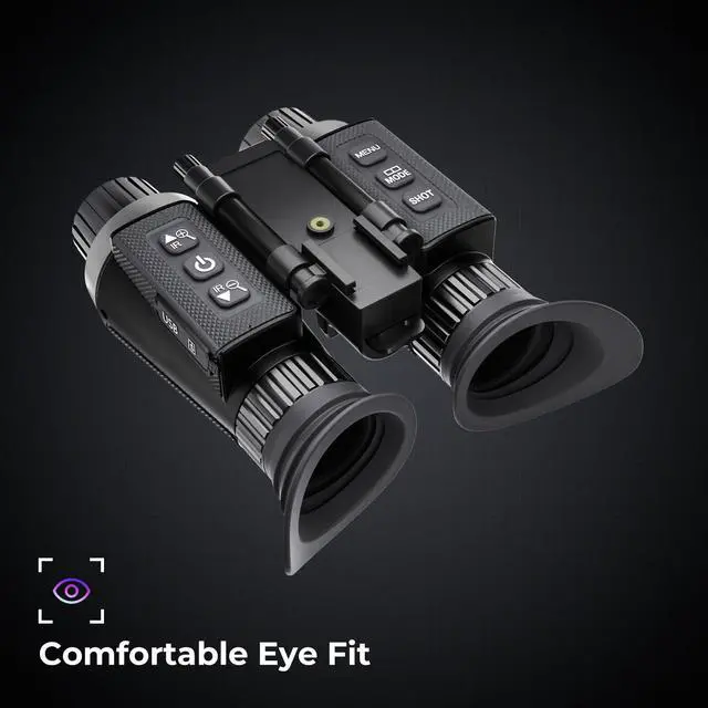 Alt view image 3 of 7 - 4K Head-Mounted Night Vision Goggles & Binoculars Infrared NVG with 4 Color Vision, Manual Focus & 8X Digital Zoom for Hunting, Camping, and Outdoor Surveillance