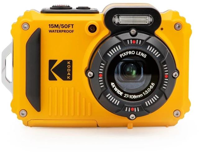 Main image of PIXPRO WPZ2 16MP Waterproof Digital Camera, 15m, 4X Zoom, Yellow 1080p Full HD video, Wi-Fi sharing, 27mm wide angle lens, 2.7 inch LCD, shockproof to 2m