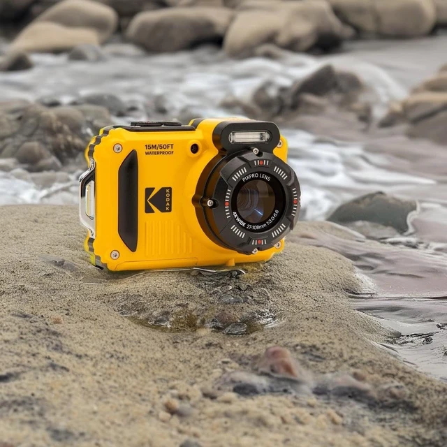 Alt view image 5 of 7 - PIXPRO WPZ2 16MP Waterproof Digital Camera, 15m, 4X Zoom, Yellow 1080p Full HD video, Wi-Fi sharing, 27mm wide angle lens, 2.7 inch LCD, shockproof to 2m