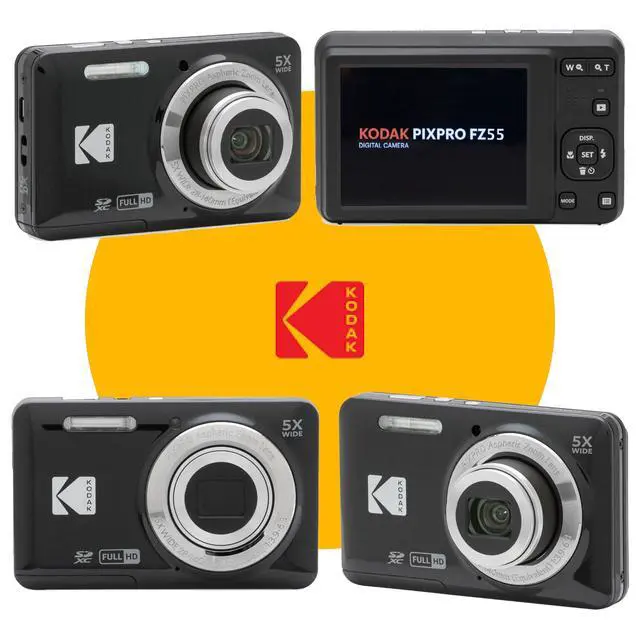 Alt view image 3 of 6 - PIXPRO FZ55 16MP Digital Point & Shoot Camera, 5X Optical Zoom, 28mm Wide Angle, 1080P Full HD Video, Bundle with 32GB SD Card, Protective Case, and Hi-Speed Card Reader (Black)