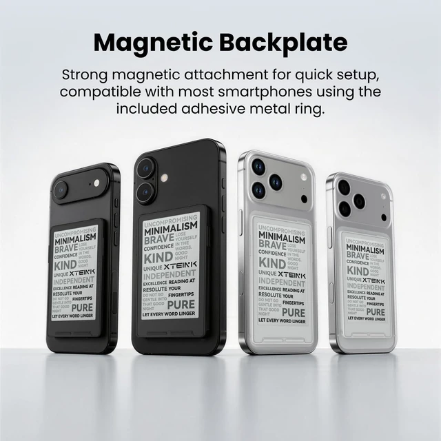 Alt view image 5 of 6 - X3 3.7" Pocket E-Ink eBook Reader,58g,Magnetic, Mini Ereader Devices Ultra-thin 0.2" design with magnetic pogo-pin charging, gyroscope page-turn, 16GB storage, and distraction-free reading