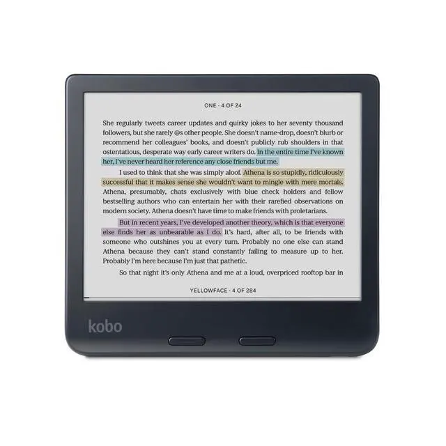 Alt view image 3 of 7 - Libra Colour eReader, 7 Color E Ink, Waterproof, Black | 7 Color E Ink Kaleido 3, Dark Mode, Waterproof, eBooks, Audiobooks, Recycled Materials