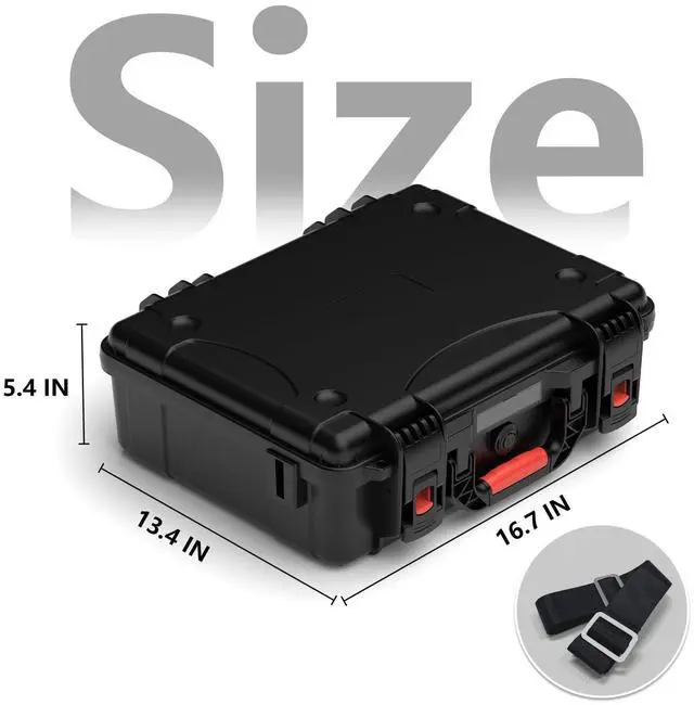 Alt view image 2 of 7 - Starlink Mini Case, Waterproof Hard case Fits Star Link Mini Dish, Portable Shoulder Dual Carry Options with Precision Cut Foam For Starlink Accessories,Ideal for Travel and Camping