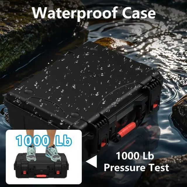 Alt view image 4 of 7 - Starlink Mini Case, Waterproof Hard case Fits Star Link Mini Dish, Portable Shoulder Dual Carry Options with Precision Cut Foam For Starlink Accessories,Ideal for Travel and Camping
