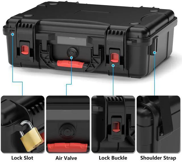 Alt view image 5 of 7 - Starlink Mini Case, Waterproof Hard case Fits Star Link Mini Dish, Portable Shoulder Dual Carry Options with Precision Cut Foam For Starlink Accessories,Ideal for Travel and Camping