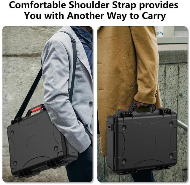 Alt view image 7 of 7 - Starlink Mini Case, Waterproof Hard case Fits Star Link Mini Dish, Portable Shoulder Dual Carry Options with Precision Cut Foam For Starlink Accessories,Ideal for Travel and Camping