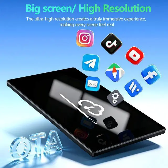 Alt view image 7 of 7 - 9" Carplay Screen for Car, Portable Wireless Car Play Screen for Apple CarPlay & Android Auto, OTA Updates, Backup Camera, Mirror Link, Voice Control, GPS Navigation, Bluetooth 5.0, FM/AUX