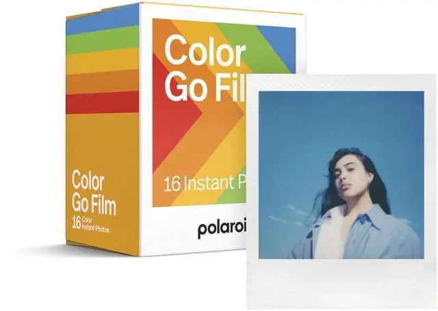 Main image of Go Color Film - White Frame - 16 Photos (6017) - Go Mini Film is only Compatible with Go Cameras (Not Compatible with I-Type Now Cameras) | Frame, 16 Photos