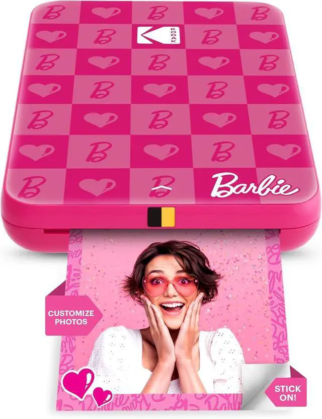 Alt view image 2 of 3 - Barbie x Step Slim Wireless Instant Portable Photo Mobile Printer 2"x3" Premium Photo Paper (50 Sheets)