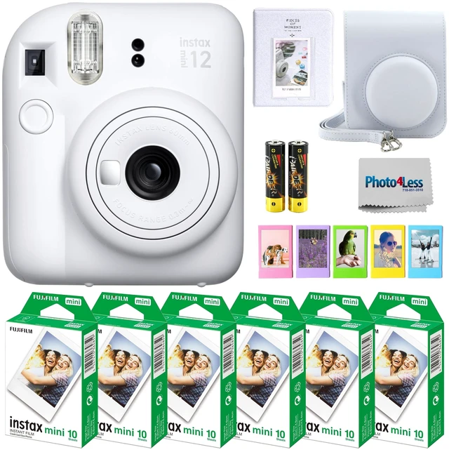 Main image of Instax Mini 12 Instant Camera Bundle with Instax Mini Instant Film Value Pack (60 Sheets) with Accessories Including Protective Case, Strap, Photo Album (Clay White)