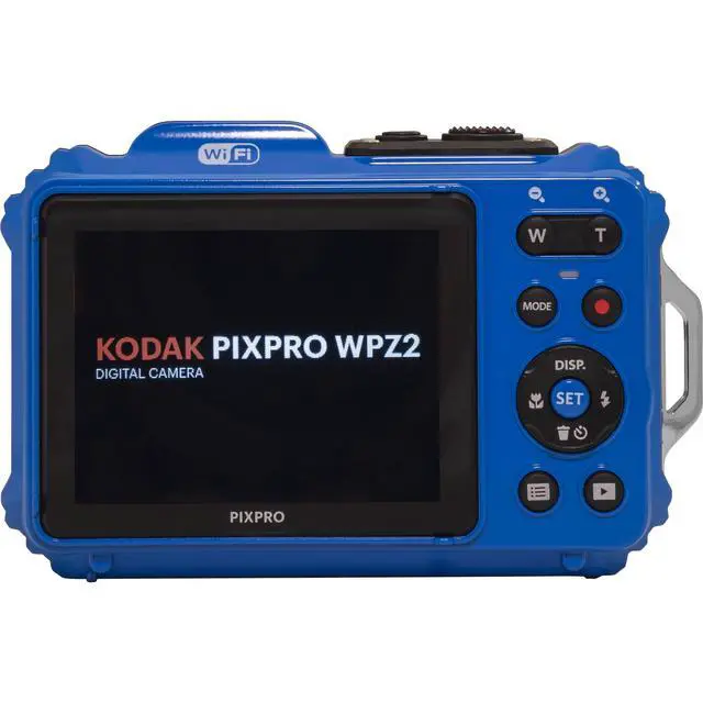 Alt view image 6 of 7 - Kodak PIXPRO WPZ2 Rugged Waterproof Shockproof Digital Camera 16MP 4X Optical Zoom 1080P Full HD Video, 2.7 LCD (Blue), 32GB SD Card, Black Compact Camera Case, Floating Strap, Bundle (7 Items)