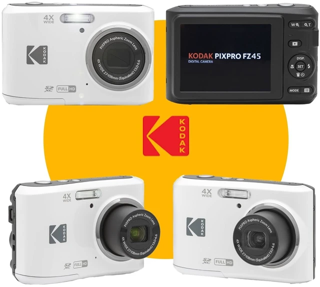Alt view image 3 of 6 - PIXPRO FZ45 16MP Digital Camera with 4X Optical Zoom 27mm Wide Angle and 2.7" LCD Screen Bundle with 32GB SD Memory Card, AA Batteries (4 Pack), Lens Cleaning Cloth (White)
