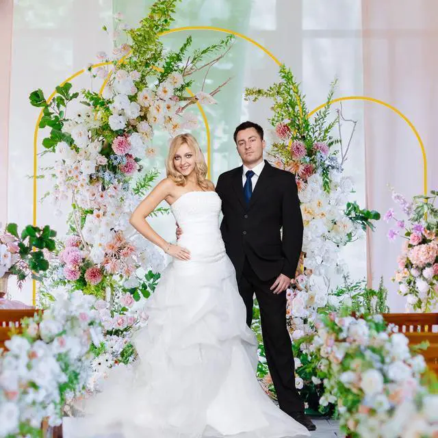 Alt view image 3 of 6 - Wedding Arch Backdrop Stand 7.2FT,6.6FT,6FT Gold Metal Arch Stand | Metal Arch Backdrop Stand Set of 3 Balloon Arch Frame for Wedding Ceremony Birthday Party Bridal Baby Shower Decor