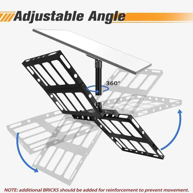 Alt view image 2 of 6 - Gen 3 Starlink Roof Mount, Starlink Roof Ridge Mount for Starlink Standard 4/4X/Gen 3, Adjustable Angle Starlink Mounting Kit, No Drilling Required