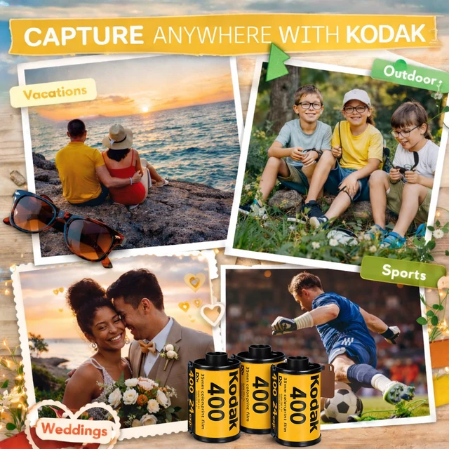 Alt view image 3 of 7 - Kodak Ultramax 400 35mm Film Roll (24 Exposures) 6 Rolls + Sturdy Tiger Film Storage Case