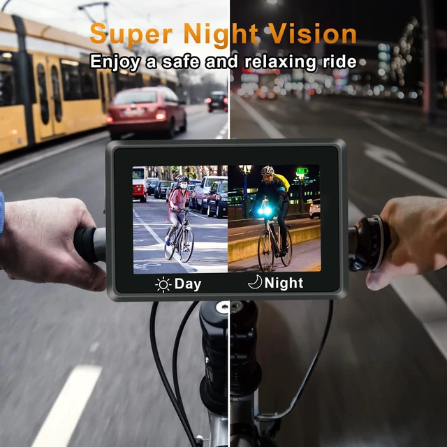 Alt view image 3 of 7 - Ebike Rear View Camera with Night Vision & 110° Wide Angle Bicycle Rear View Camera for E-Bikes, MTB, Road Bikes, Plug and Play, Fits Handlebar Diameter 18-42 mm