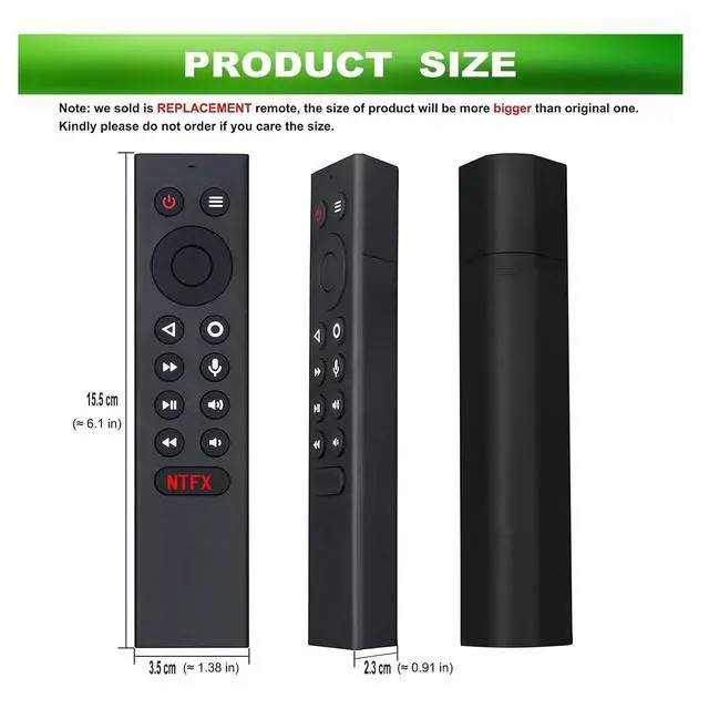 Alt view image 3 of 7 - P3700 sub P2575 P2897 Replacement Voice Remote Control fit for NVIDIA | Shield TV Pro, Fit for NVIDIA Shield TV 2017/2019 Models