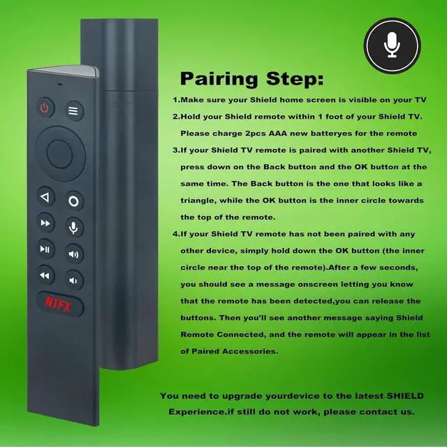 Alt view image 4 of 7 - P3700 sub P2575 P2897 Replacement Voice Remote Control fit for NVIDIA | Shield TV Pro, Fit for NVIDIA Shield TV 2017/2019 Models