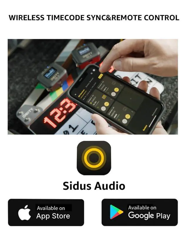 Alt view image 3 of 7 - PR-2 Pocket Recorder with Lavalier Mic US Version | Sidus Audio APP Control,32-bit Float Professional with Timecode