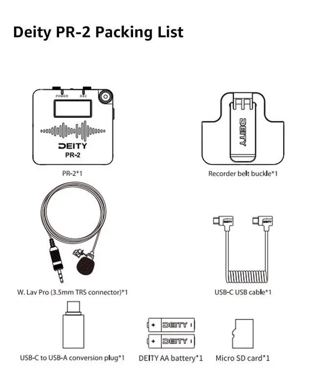 Alt view image 6 of 7 - PR-2 Pocket Recorder with Lavalier Mic US Version | Sidus Audio APP Control,32-bit Float Professional with Timecode