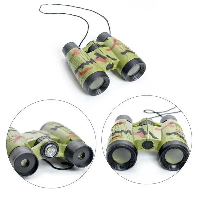 Alt view image 6 of 6 - Safari Adventure Set with Binoculars, Sun Hat, and Wild Animal Print Scarf