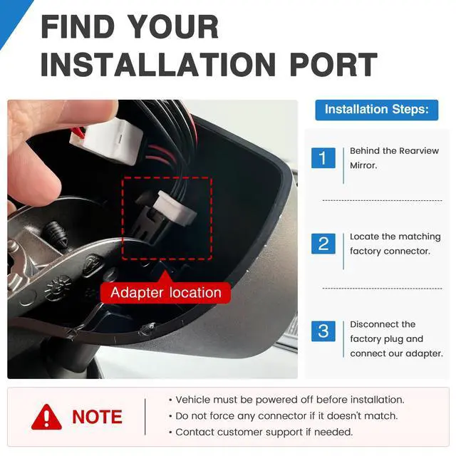 Alt view image 6 of 7 - DashCam Power Adapter,(10P TypeC) Compatible with Jeep Grand Cherokee,Dodge | for Car with Auto Dimming Rearview Mirror,Built-in Hide USB to GPS Radar Dash Cam Charger Adapter Cable,Clean Install