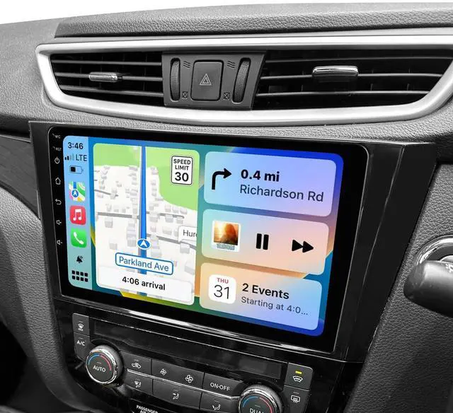 Main image of Car Radio for Nissan Rogue MK2 X-Trail Qashqai 2014 2015 2016 2017-2019 | Car Stereo with Wireless Carplay Android Auto Bluetooth Touch Screen with WiFi FM GPS SWC