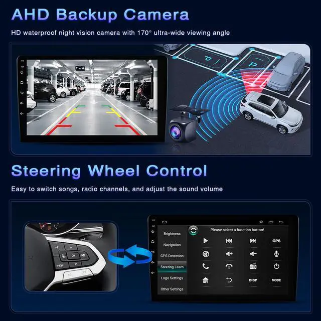 Alt view image 6 of 6 - Car Radio for Nissan Rogue MK2 X-Trail Qashqai 2014 2015 2016 2017-2019 | Car Stereo with Wireless Carplay Android Auto Bluetooth Touch Screen with WiFi FM GPS SWC