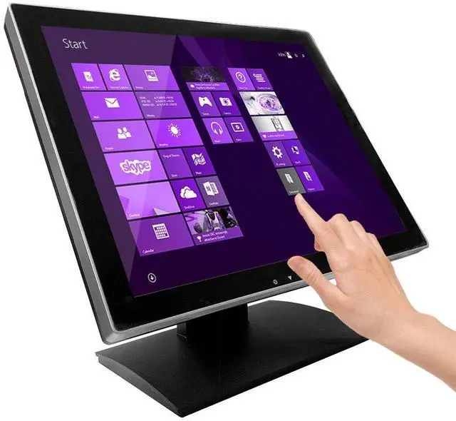 Main image of 17 Inch Pro Commercial Grade Capacitive LED Backlit Multi-Touch HDMI Monitor, 4:3 Display 1280 x 1024, True Flat Seamless Touchscreen, Great for Office, POS, Retail, Restaurant, Bar, Gym, Warehouse